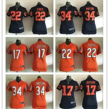 Женщины Chicago s, 34 Walter Payton Kyle, 17 Alshon Jeffery 22 Matt Forte Orange navy, Джерси