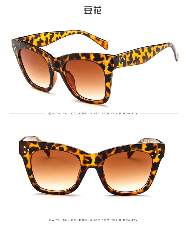 tom ford cat eye sunglasses women trending products leopard tea tf ladies sun glasses big oversized oculos de sol feminino - Цвет линз: douhua