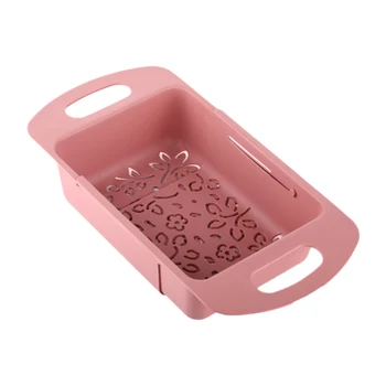 

Adjustable Sink Dish Drying Rack Kitchen Organizer Plastic Sink Drain Basket Vegetable Fruit Holder Storage Rack