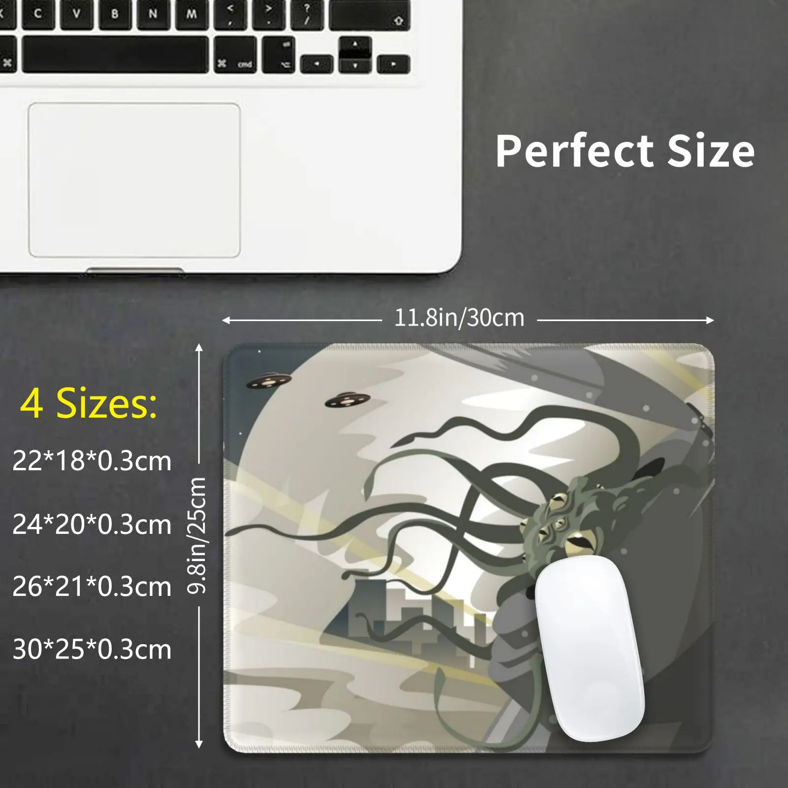 War Of World Space Invader Mouse Pad Stampa Fai Da Te Cuscino War World Space Invader Ufo Wells Octopus Monster Creepy