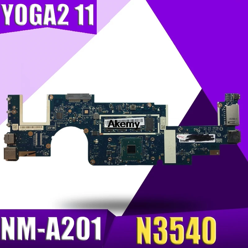 

AIUU1 NM-A201 motherboard for Lenovo yoga2 11 YOGA 2 11 laptop motherboard N3530 CPU 4G RAM DDR3 100% test work