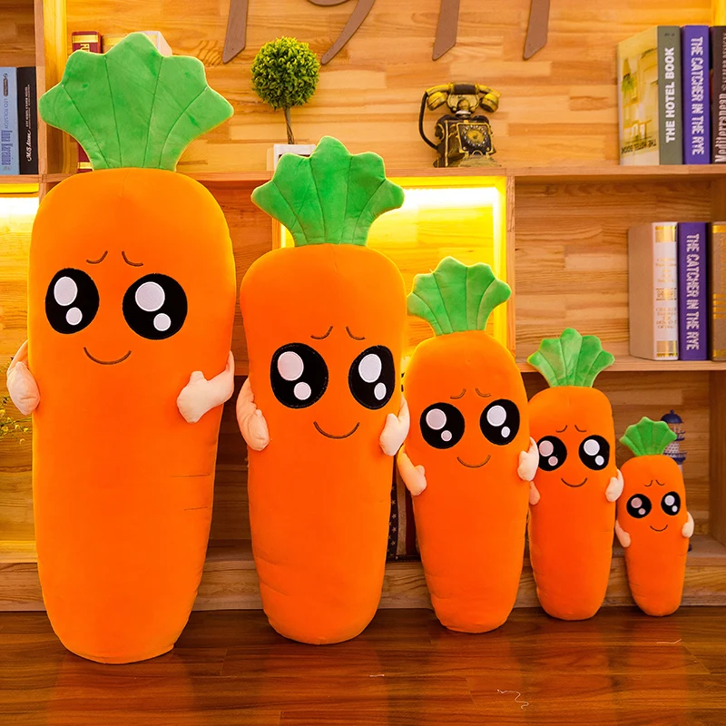 KawaiiCarrot подушка кукла милая мультяшная плюшевая кукла игрушка девочка имитация овощей Поддельные Плюшевые Растения мягкая игрушка для детей подарок