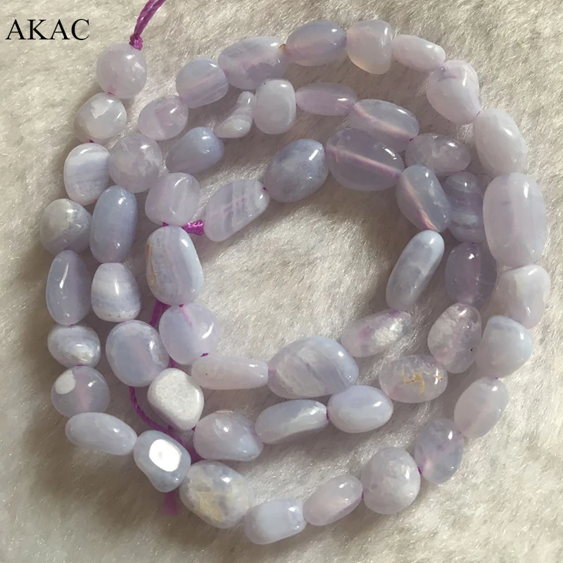 AKAC 5-6*8mm 2strands/set natural blue lace agate Irregular Gravel Shape beads for diy necklace anklet | Украшения и аксессуары