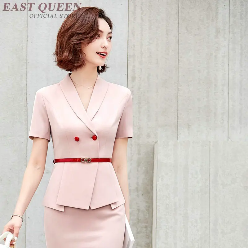 

Summer 2019 New Interview Suits Beautician Clothes Front Desk Office Ladies Workwear Spa Uniform Hotel Massage Clothing AS124