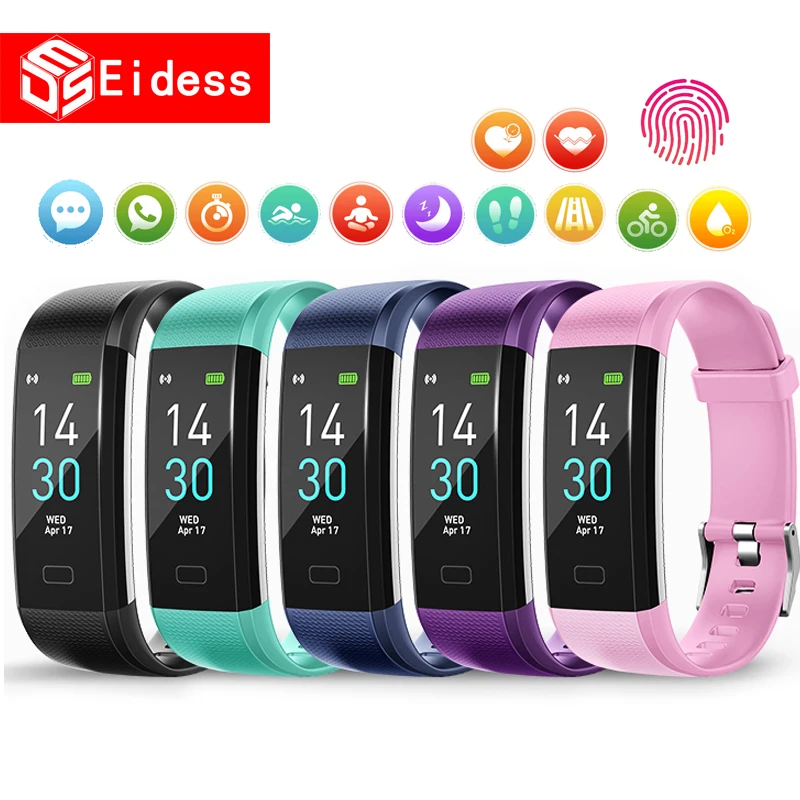 

S5 New sports waterproof smart watch ladies smart bracelet with Bluetooth heart rate monitor fitness tracker Smar twatch tape