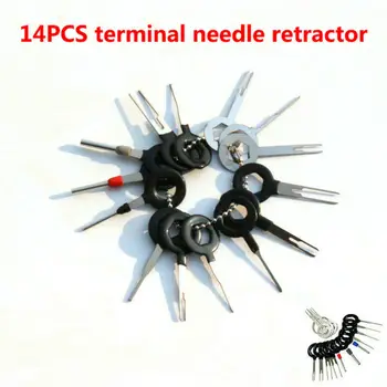 

14Pcs Universal Car Wiring Connector Pin Extractor Puller Terminal Removal Tools Accessori Auto Car Terminal Removal Tool