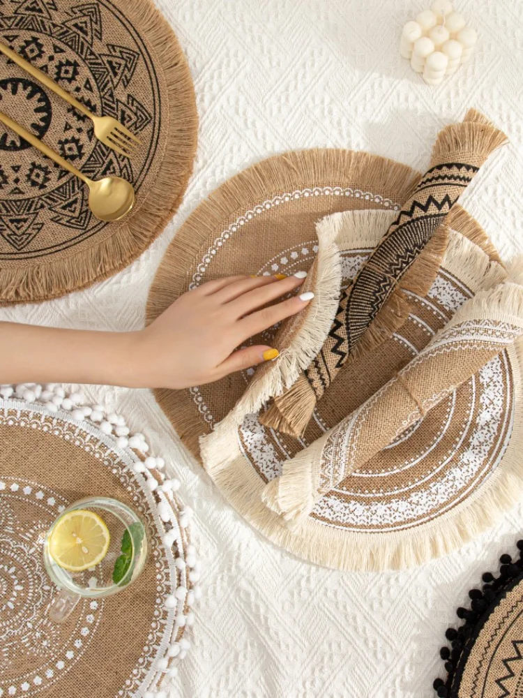 Napperon De Table Rond En Dentelle, Broderie De Fl... - Grandado