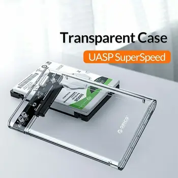

2.5 Inch USB 3.0 HDD Case Transparent Tool Free UASP Hard Disk Drive Enclosure