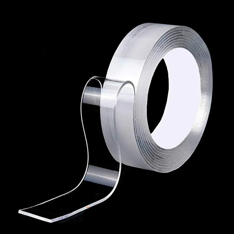 Cinta adhesiva de doble cara lavable y reutilizable, adhesivo Universal extraíble para discos