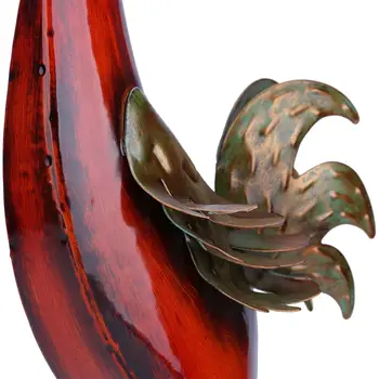

Escultura Fantastic Metal Sculpture Multicolor Iron Rooster Home Furnishing Articles Crafts For Home Decoration