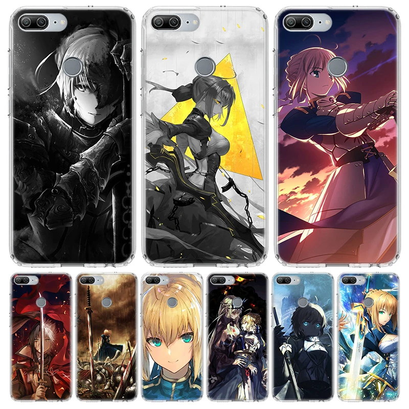 Anime Fate Zero Stay Night Saber Phone Case For Huawei Honor 10 9 Lite Y9 Y5 Y6 Y7 19 8x 8a 8s 7a 7x 10i i Pro V30 Art Coque Phone Case