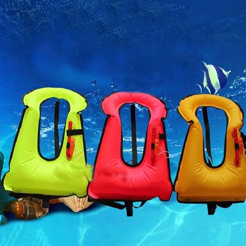 Портативный надувной спасательный жилет со свистком Профессиональный Взрослый плавающий рыболовный жилет одежда для купания водные виды спорта для плавания для выживания