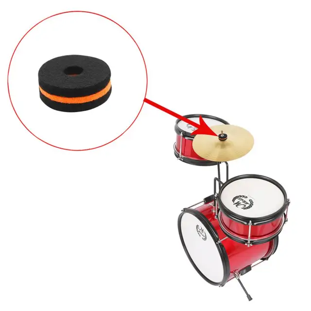 Lot De 23 Accessoires De Rechange Pour Cymbale Avec Support De Cymbale, Patins En Feutre Pour Cymbale Avec écrous à Oreilles, Rondelles, Manchons De Cymbale Et Clé De Batterie