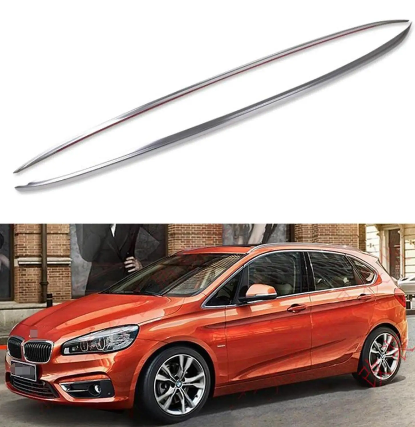 For Subaru Outback 2010 2011 2012 2013 2014 Aluminium alloy Silver Top Roof Rails Rack Side Bars Decoration Trim Car Accessories |