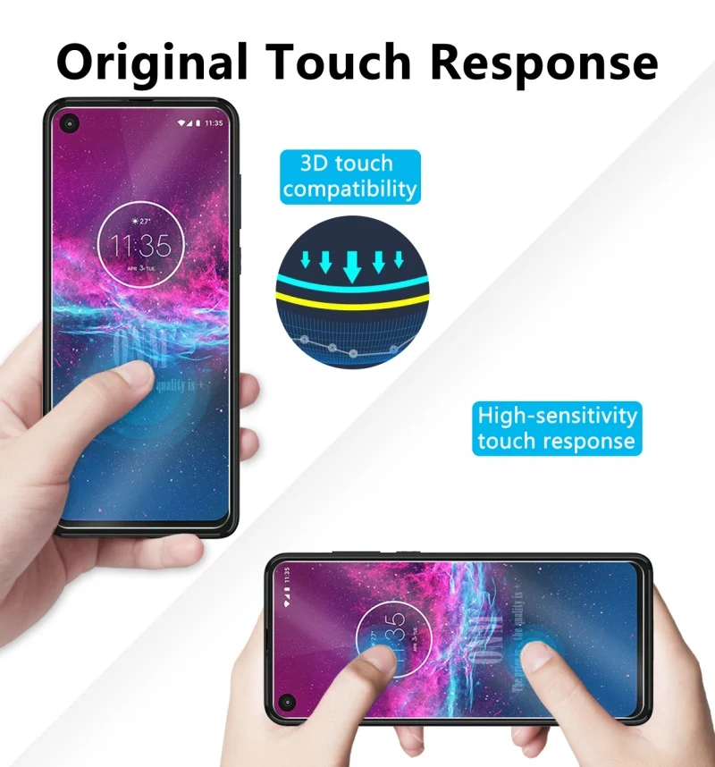 2 шт. закаленное стекло для Motorola One Защитная пленка экрана 2.5D 9H защитная
