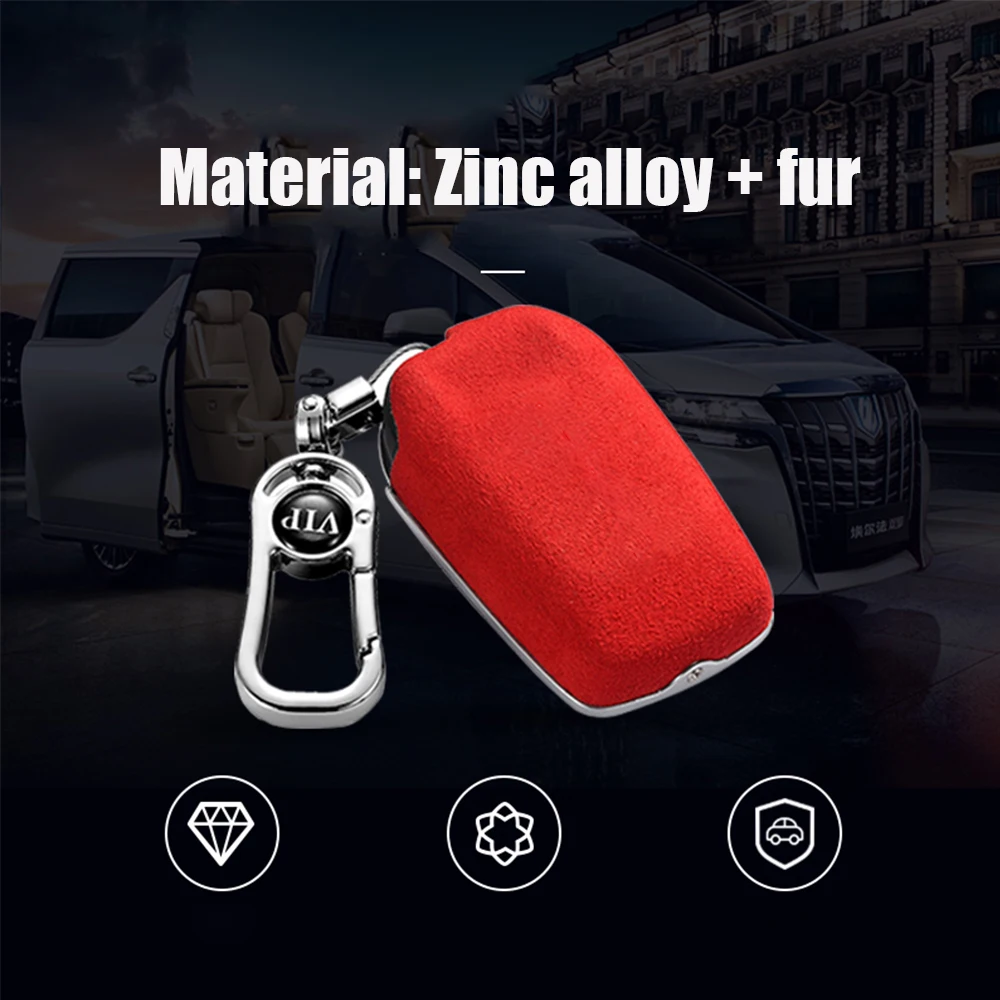 ZOBIG дистанционного Управление Брелок чехол оболочка для Smart ключа Держатель куртка с брелоком совместим с Toyota Alphard/Vellfire