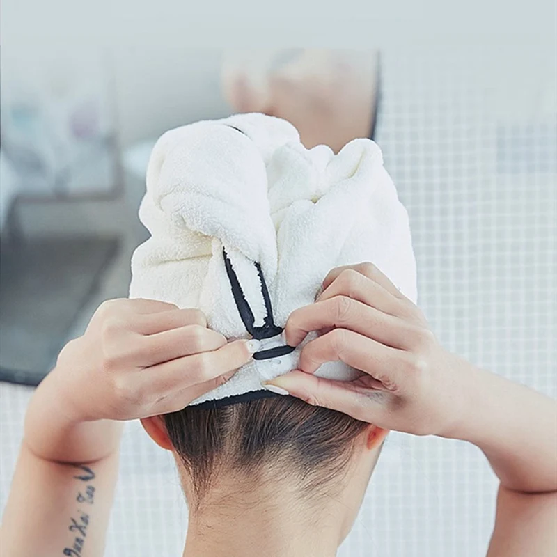 Густые волосы сушки полотенце для волос микрофибра Быстросохнущий тюрбан для ванны душ бассейн