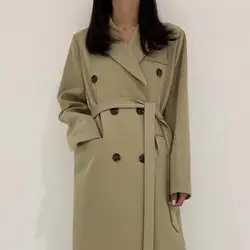 2019 костюм Виктории с небольшой курткой женский новый корейский темперамент свободный длинный абзац выше колена большой размер длинный