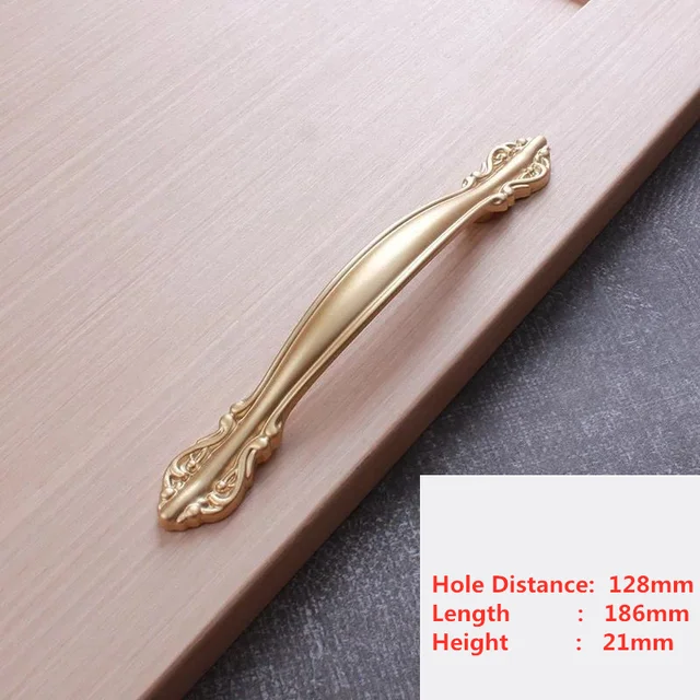 Handles Drawer Cabinet Furniture Kitchen Handles for Cabinet Knob Door Drawer Furniture Kitchen Pearl Golden Simplicity Hardware A11-128