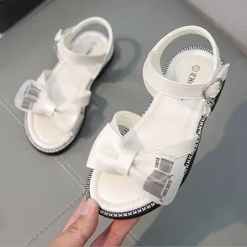 

Summer Kids Beach Sandals Children Bow Shoes Baby Girls Princess Sandals Rhinestone Soft Sandals Sweet Dress Shoes