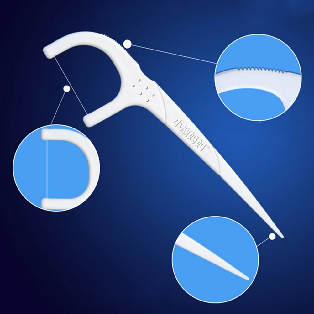 50Pcs Dental Floss Teeth Stick Tooth Picks Teeth Clean Dental Floss Stick Toothpick Flosser Oral