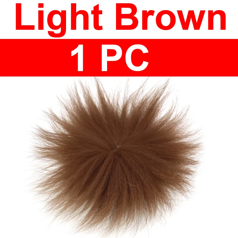1pc light brown Wifreo 1 шт., волосы с лисьим хвостом для лосося, Steelhead, мухи, трубка, джиг, стример, шиньон, узоры, завязывание мушек, меховые материалы - Цвет: 1pc light brown