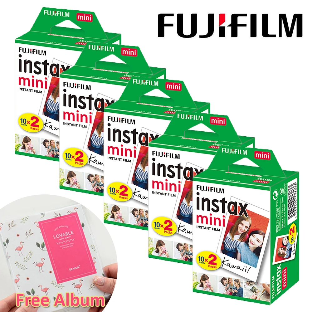 Fujifilm Instax Mini Film 20-200 листов 8 белая фотобумага для камеры FUJI Instant 9 11 7s 25 70 90 +