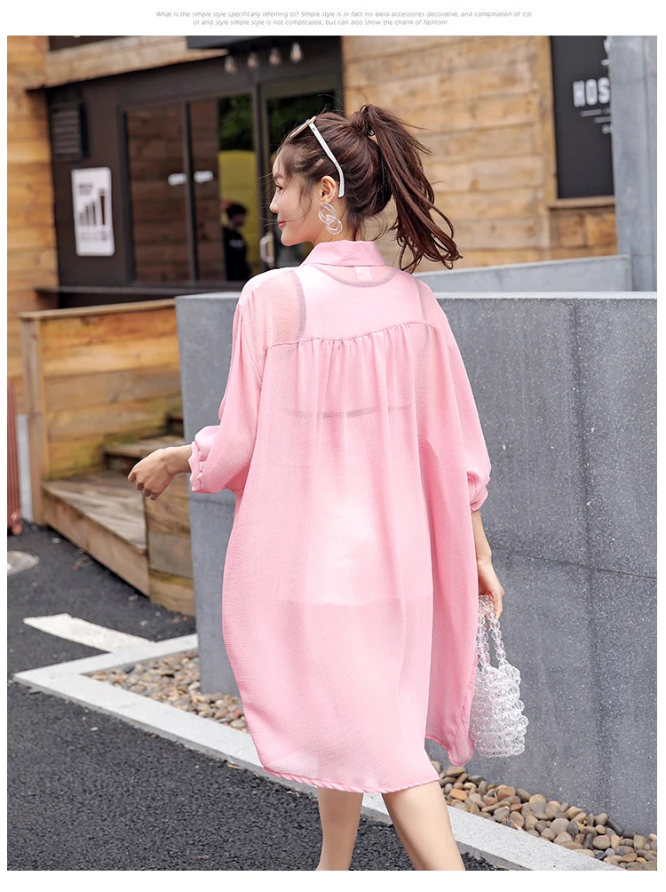 Blusas mujer de moda, Женские топы и блузки на пуговицах, рукав до локтя, отложной воротник, длинная рубашка, восемь цветов, модные женские топы