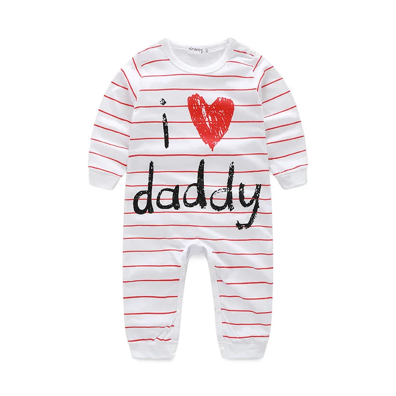 Baby Rompers Newborn I Love Mummy & Daddy Baby Costume Girls Boy Jumpsuit Clothing Spring Romper Body Baby Clothes Bebes