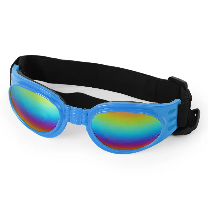 Pet dog sunglasses collapsible pet glasses windproof smashing protective glasses dog fashion sunglasses pet supplies - Цвет: Blue