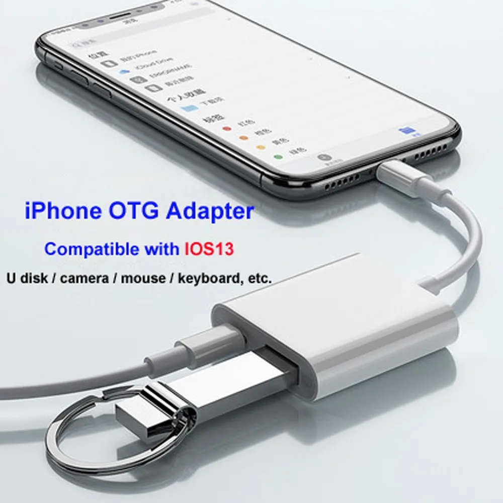 IOS13 Освещение USB OTG адаптер для Apple iPhone 11 XR X XS Max 8 7 6/iPad Pro держатель планшета поддержка клавиатуры мышь U диск