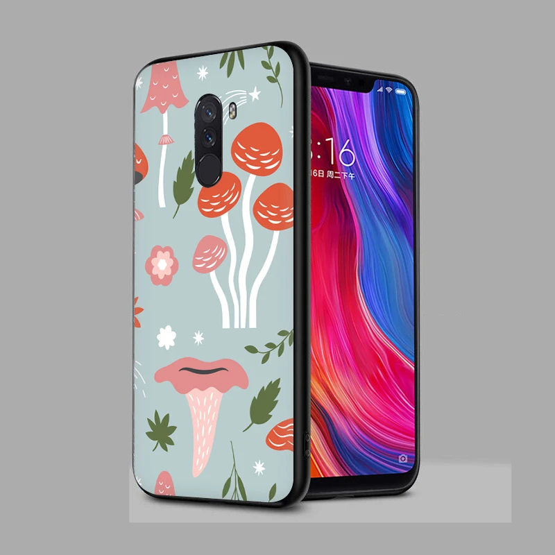 EWAU гриб силиконовый чехол для телефона для Xiaomi 5X6 6X8 9 SE A1 A2 Lite Max 3 F1 9T A3 Pro CC9 CC9e 9 Pro Note 10