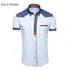 ZOGAA Men's Shirts Fashion Denim Short Sleeve Formal Shirts Man Casual Summer Clothing Tops Slim Cotton Plus Size Male Shirts ► Фото 3/5