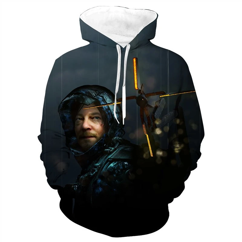 Толстовка для косплея игры «Death Stranding», мужская и женская одежда, повседневная спортивная толстовка с 3D принтом, Новинка