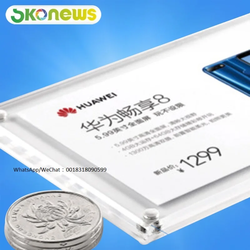 Acrylic_price_display_card_wall_mounted_high_end_transparent_stand