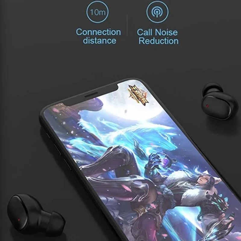 A6S Pro TWS Wireless Headphones Auto Pairing Mini In Ear Earbuds HiFi BT 5 0 Stereo with Wireless Charging Case