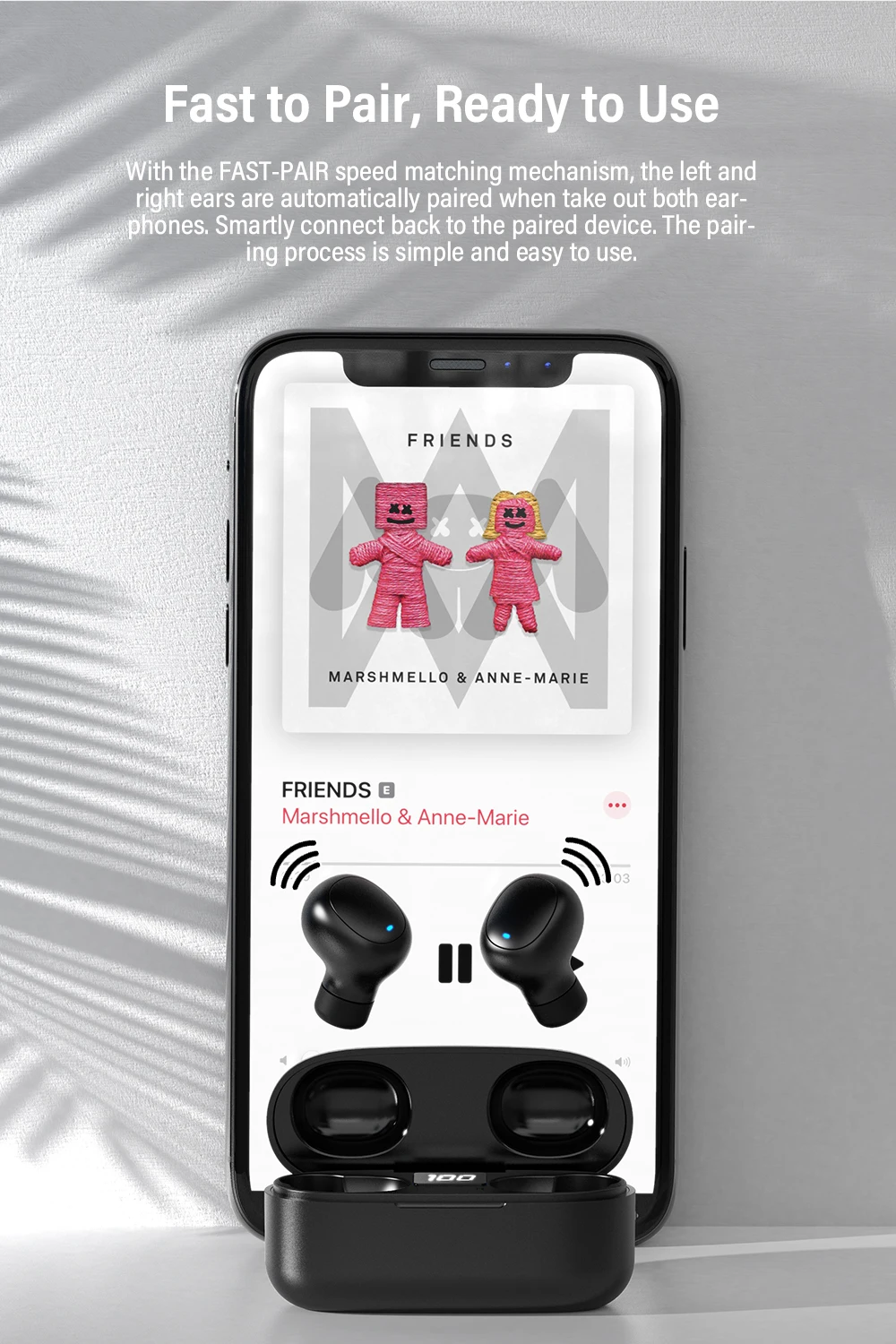 YTOM T3 TWS мини True Беспроводной Bluetooth 5,0 наушники с светодиодный дисплей Bass, хенд фри, наушники для спорта смартфонов pc Бег