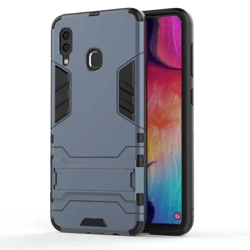 Для samsung Galaxy A40 A30S A50S Чехол Прочный противоударный чехол для тяжелых условий эксплуатации A10 A20 A30 A50 A60 A70 A80 A90 защитный A10S A20S A40S крышка - Цвет: Navy Blue