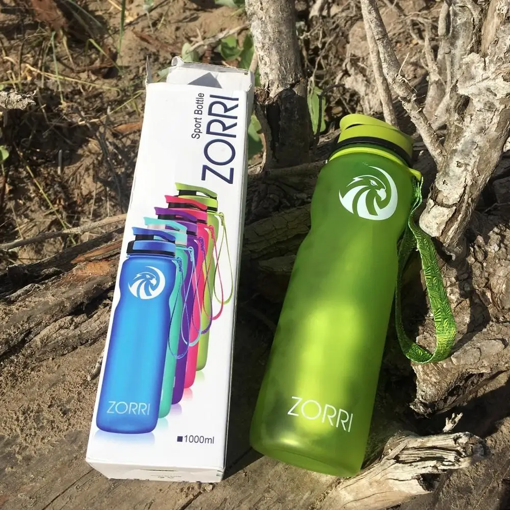 Portable Sport Water Bottle 600/800/1000ml BPA Free Outdoor Travel Carrying Tritan Plastic Drink Bottle With Filter