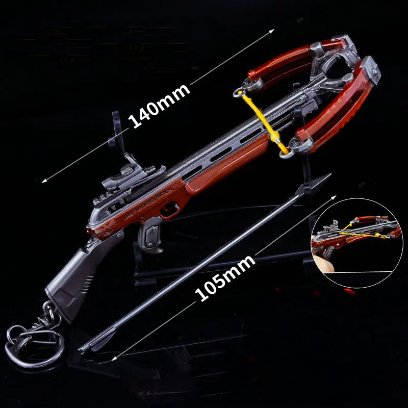  Game PUBG Crossbow Playerunknown Field Battle Cosplay Accessories Alloy Armor Model Key Chain Keych