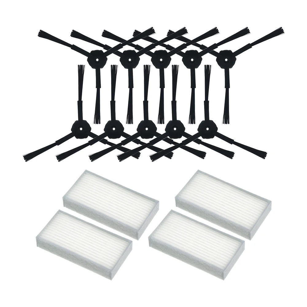 10Pcs Side Brush + 4Pcs Filter Hepa for Ariete Briciola 2711 2712 2713 2717 Robot Hofer Cleaner Parts Accessories 5 10pcs 5010 5v