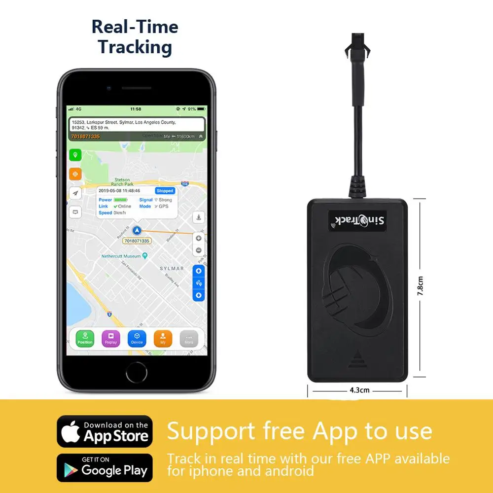 SinoTrack Автомобильный gps трекер в режиме реального времени GSM GPRS монитор Мини локатор устройство ST-900 для мотоцикла с бесплатным приложением