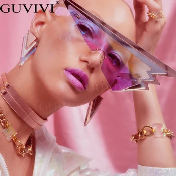 

2020 Rimless Punk Sunglasses Women Luxury Brand Sun Glasses Female Eyewear Triangle Retro Lens UV400 Men Glasses Gafas