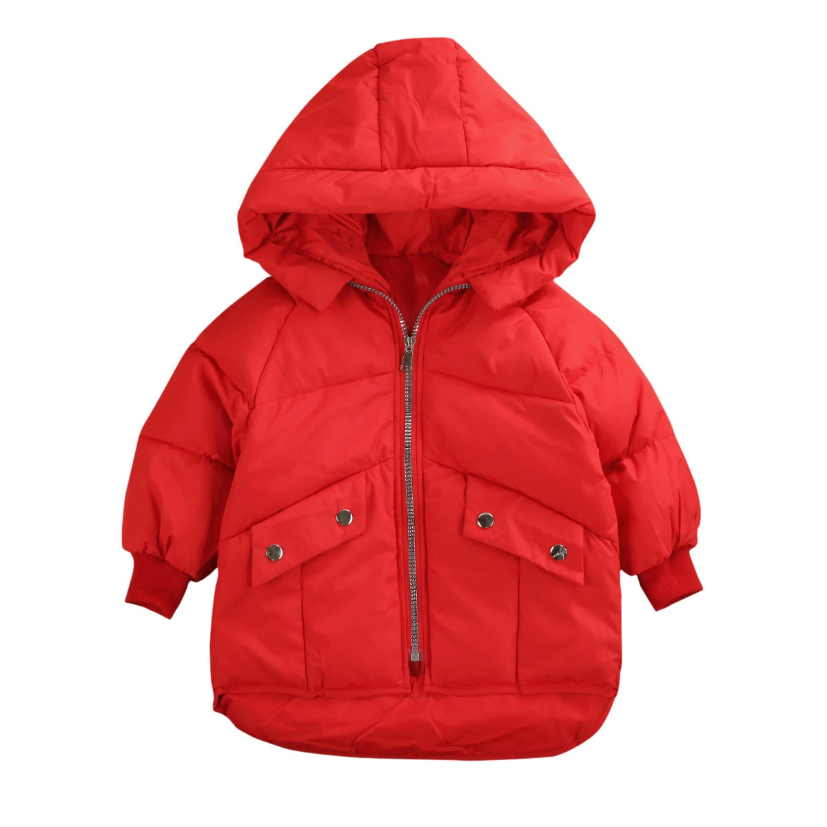 Осенне-зимняя одежда для малышей однотонные пуховые пальто с капюшоном для маленьких мальчиков и девочек зимняя теплая верхняя одежда, модная дутая куртка