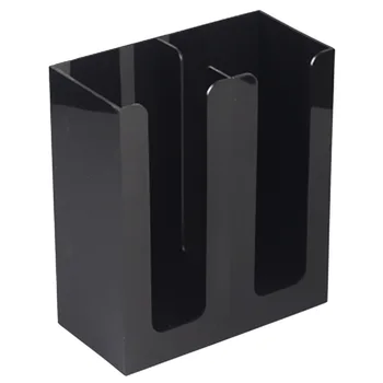 

Coffee Shop Home 2 Compartment Upright Cup Holder Organizer Stand Portable Bar Shelves Kitchen Office Storage Rack Dispenser