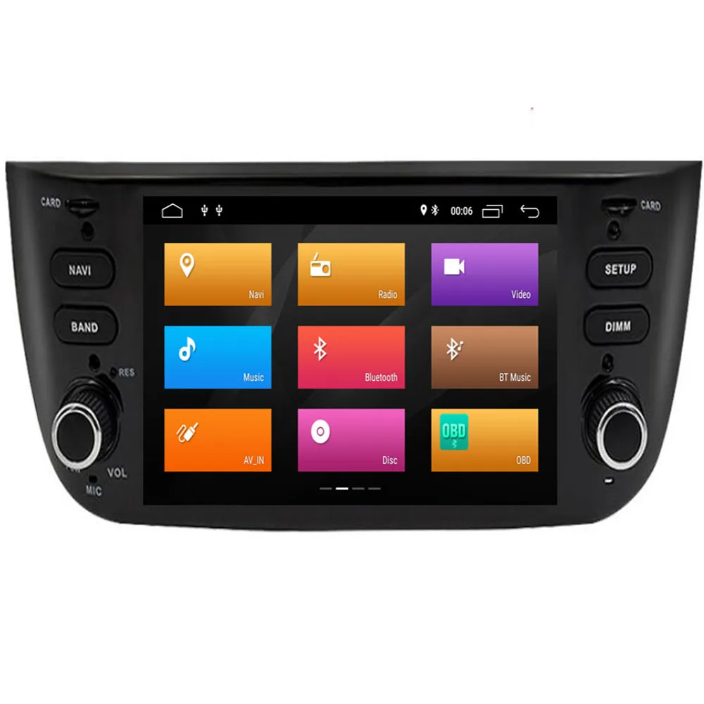 Perfect Car Android 9.0 DVD GPS Player For FIAT LINEA PUNTO EVO Auto Radio Stereo BT Wifi Octa Core Mirror Link 4GB+32GB MAP DVR SD DAB+ 3