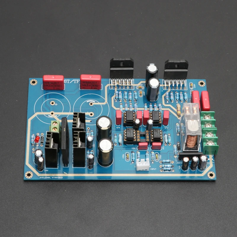 DC версия сервопривода двухканальный усилитель плата с NE5534 Op Amp LM317 LM337 AC двойной 16~ 30 в 68 Вт* 2 LM3886 Плата усилителя