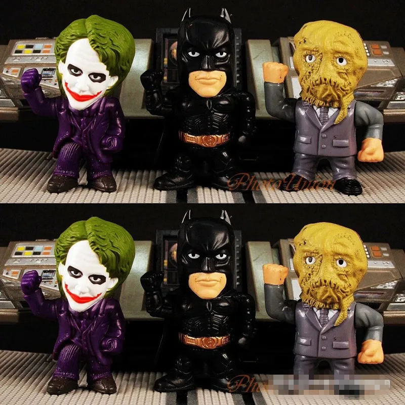 

3pcs/set NEW BATMAN Joker with scarecrow Figure anime Toys Collection model toy for children Christmas gift