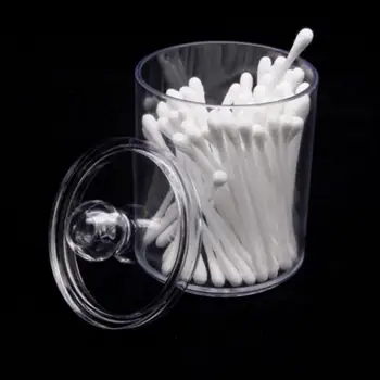 

Cotton Pads Cotton Swab Clear Acrylic Storage Holder Box Transparent Cosmetic Makeup Organizer Case Holder High Quality