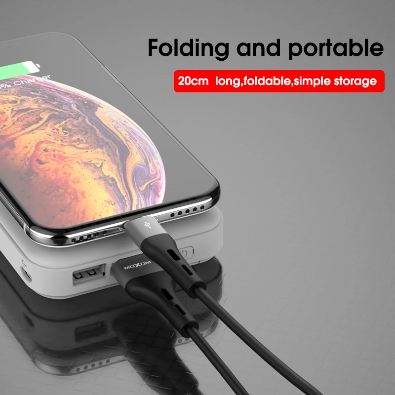 MOXOM Кабель портативного зарядного устройства 20 см Micro USB кабель для быстрой зарядки Кабель портативного зарядного устройства короткий кабель для iPhone huawei samsung xiaomi